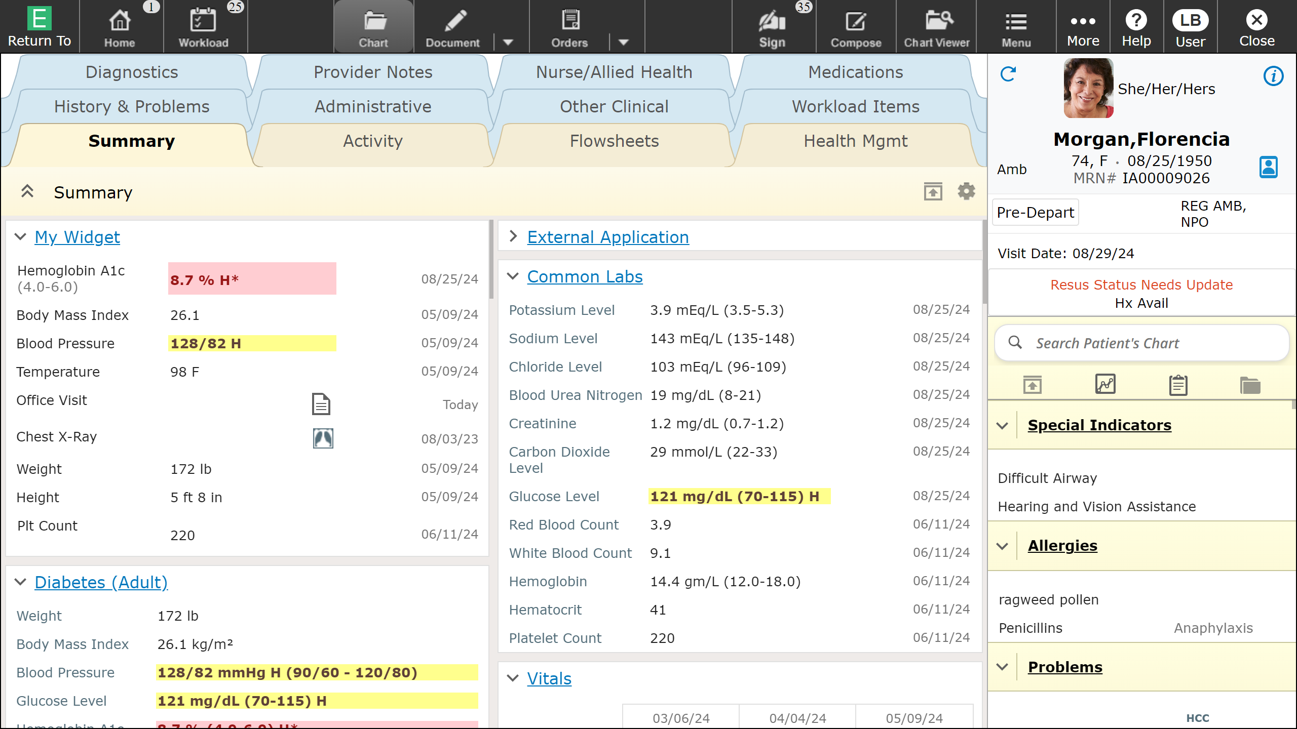 screenshot of MEDITECH Expanse